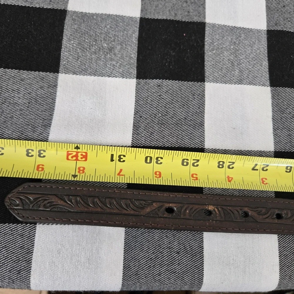 NOCONA Child / Teen Boy Girl Tooled Leather Belt NO BUCKLE Fits 26